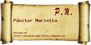 Pásztor Marietta névjegykártya
